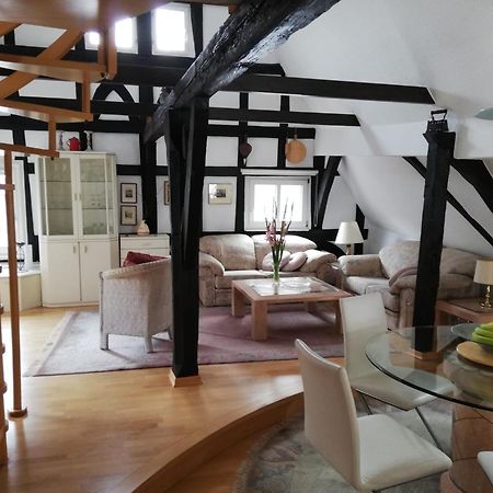 Penthouse Im Historischen Fachwerkhaus Mit Grosser Dachterrasse An Zentralster Lage Boppard Esterno foto